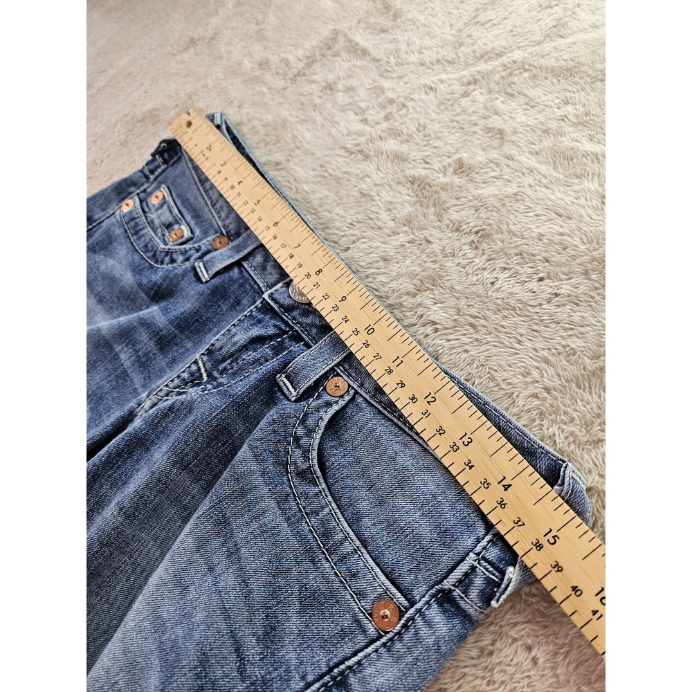 Made in USA True Religion Skinny Jeans Women's Size 26 Red Crystals on Back Pock - Picture 3 of 10